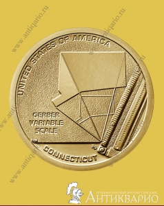 1 доллар США 2020 - Шкала Гербера (Коннектикут, №6)