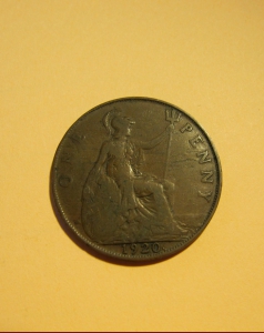 1 пенни 1920 года