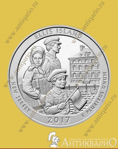 25 центов 2017 США - Монумент острова Эллис, 39-й парк