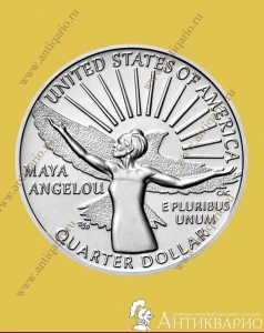 25 центов 2022 США - Майя Анжелу писательница №1