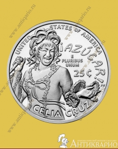25 центов 2024 США - Певица Селия Крус №14