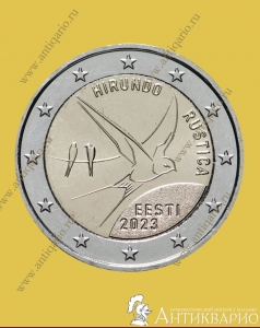  2 евро 2023 Эстония - Ласточка