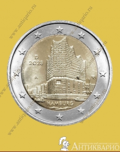 2 евро 2023 Германия - Гамбург