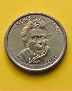 «Andrew Jackson, 7 президент 1829-1837» - 1 доллар 2008 года