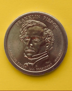 «Franklin Pierce, 14 президент 1853-1857» - 1 доллар 2010 года
