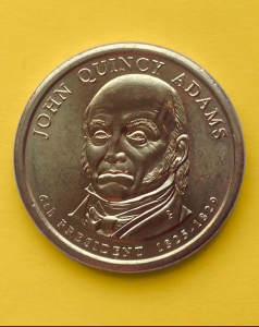 «John Quincy Adams, 6 президент 1825-1829» - 1 доллар 2008 года