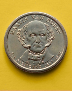 «Martin Van Buren, 8 президент 1837-1841» - 1 доллар 2008 года