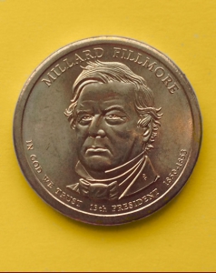 «Milland Fillmore, 13 президент 1850-1853» - 1 доллар 2010 года