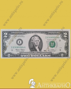 Купюра 2 доллара США